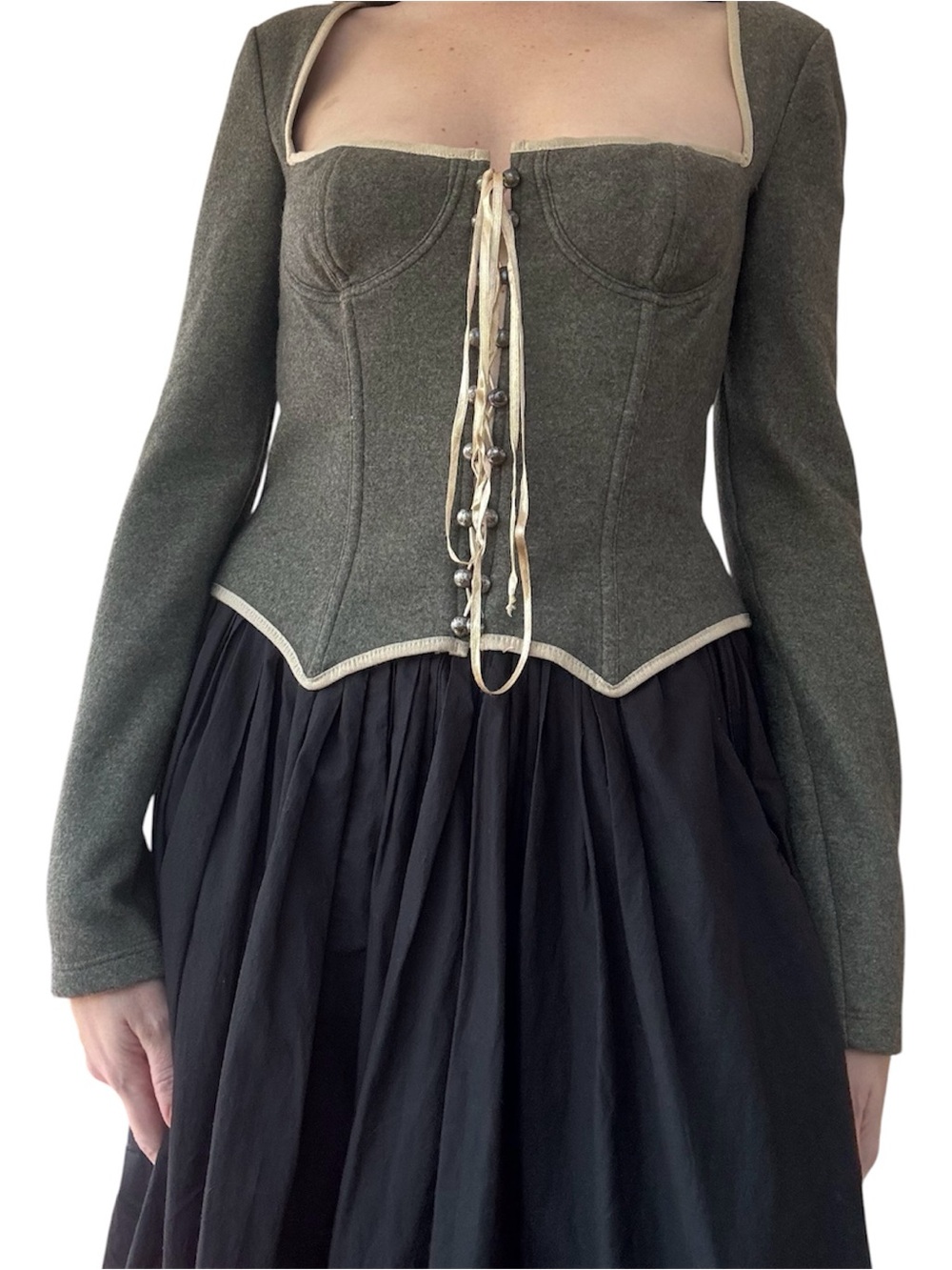 Dolce & Gabbana grey wool corset
